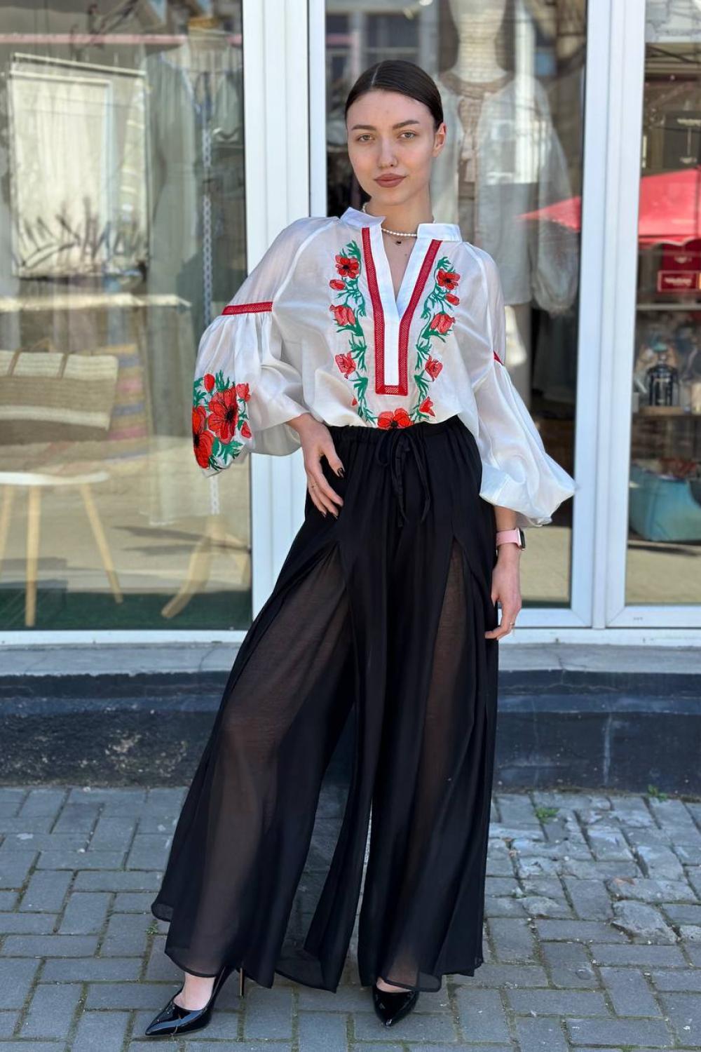 Black palazzo pants 07791 MAXA