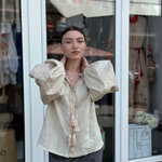 Вишиванка жіноча дизайнерська в бежевому кольорі Бохо EMBROIDERED GEM