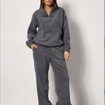 Grey fleece suit
