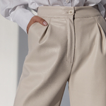 Palazzo pants made of milk eco-leather 250.2 Artmon