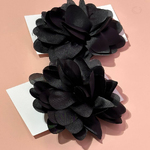 Black flower barrette