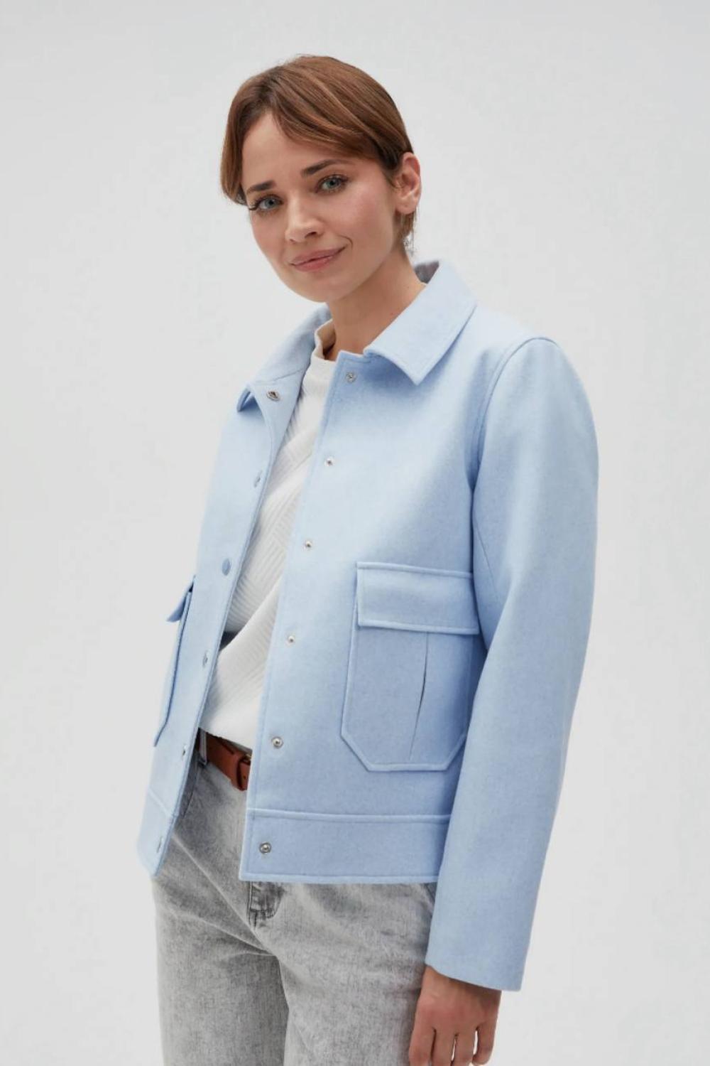 Blue felt jacket