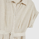 Shirt dress in beige