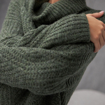 Women's warm sweater in khaki color 2020 BELLISE