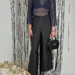 Black culottes made from premium polished fabric. Denmark