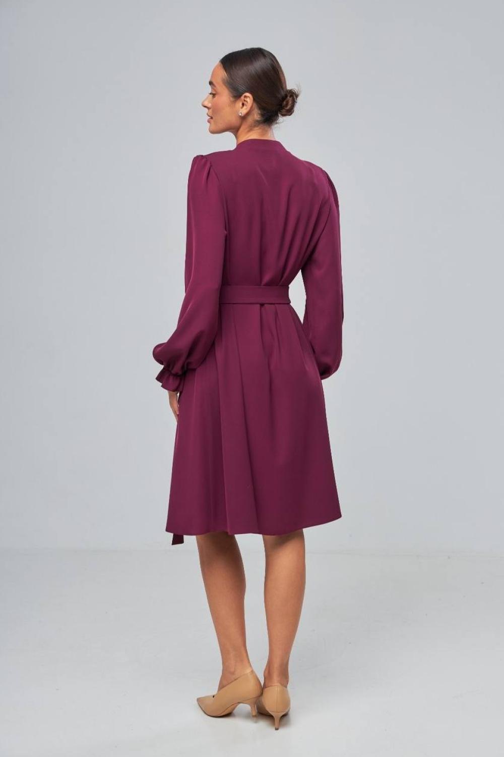 Midi dress in marsala color