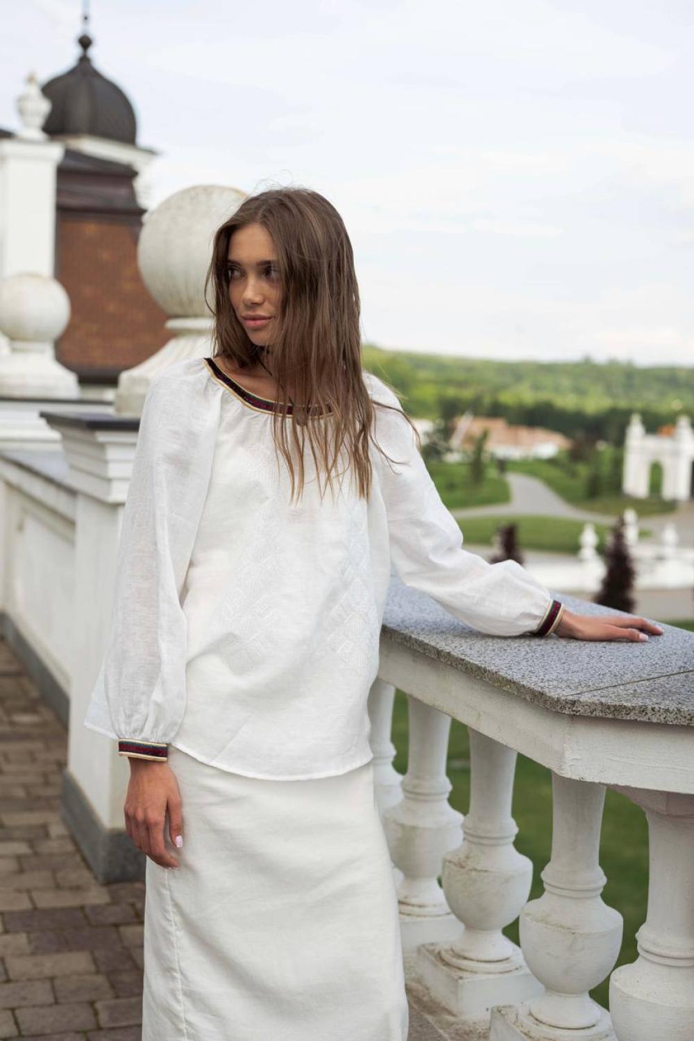 Women's Vyshyvanka Serpanok white from Svarga