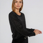 Кофта чорна блискуча святкова  Z-SW-4868-L-realiz
