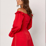 Red mini dress