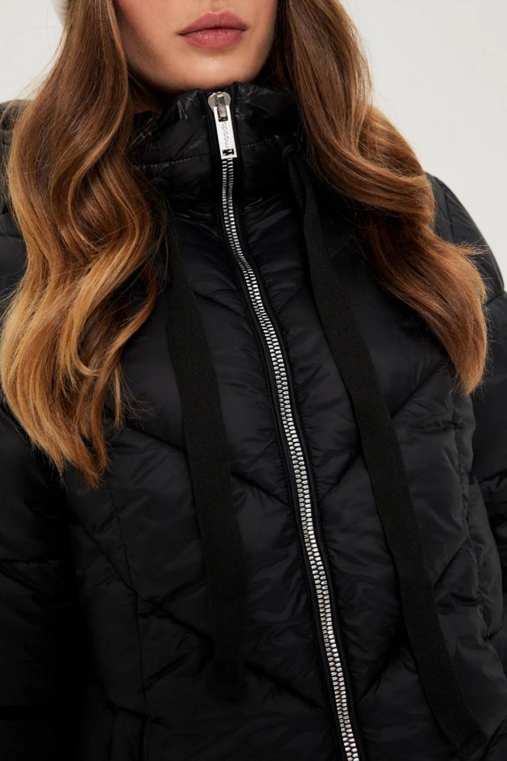Women's black quilted jacket