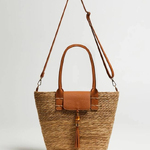 Beach bag made of straw