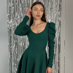 Mini green corset dress 906