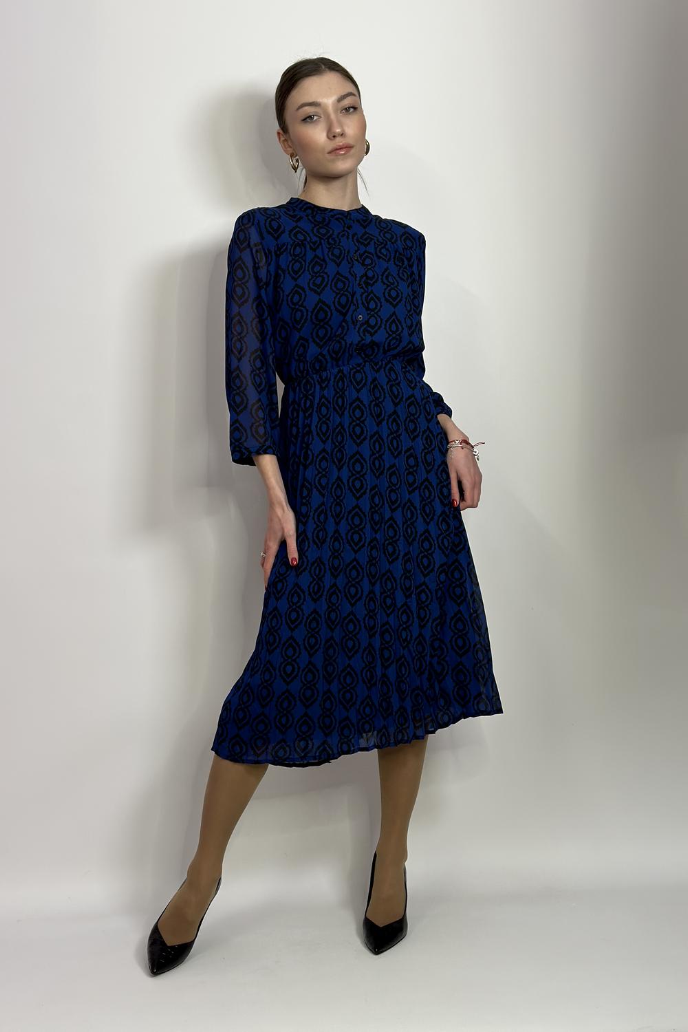 Pleated chiffon dress 22AH078