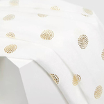 Light white scarf with gold print MOODO