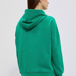 Green cotton hoodie
