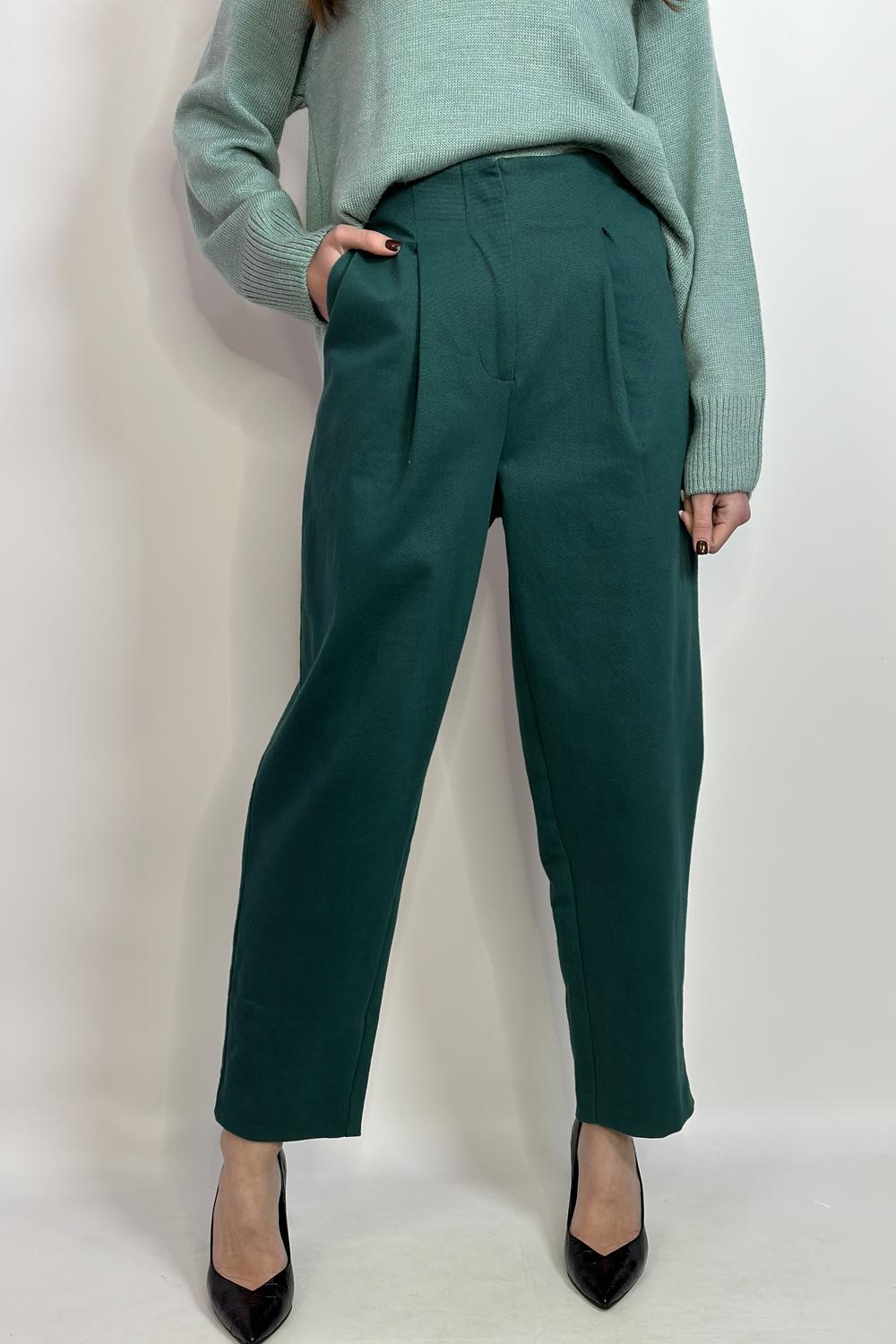 Pants cotton emerald Almae 21AH044