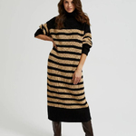 Striped knitted dress