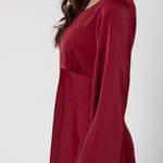 Burgundy mini dress