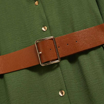 Khaki shirt dress MOODO
