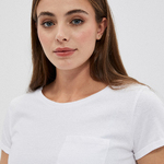 T-shirt white basic Moodo L-TS-4054