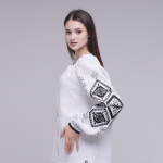 Вишиванка жіноча біла Горгани SVARGA