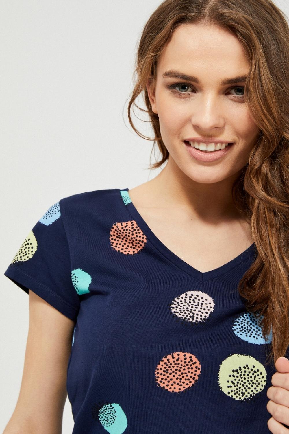 T-shirt blue with Moodo print L-TS-3241