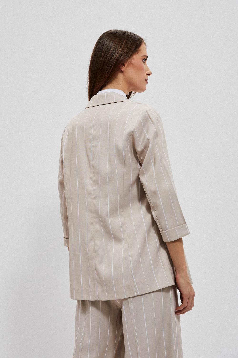 Jacket beige with short sleeves Moodo L-MR-4008