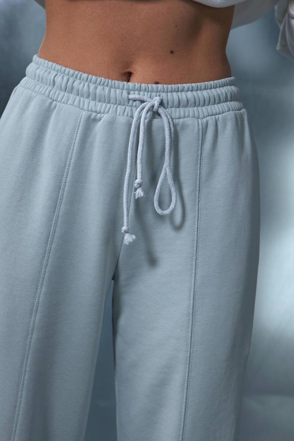 Sports straight pants gray-mint Seton STIMMA