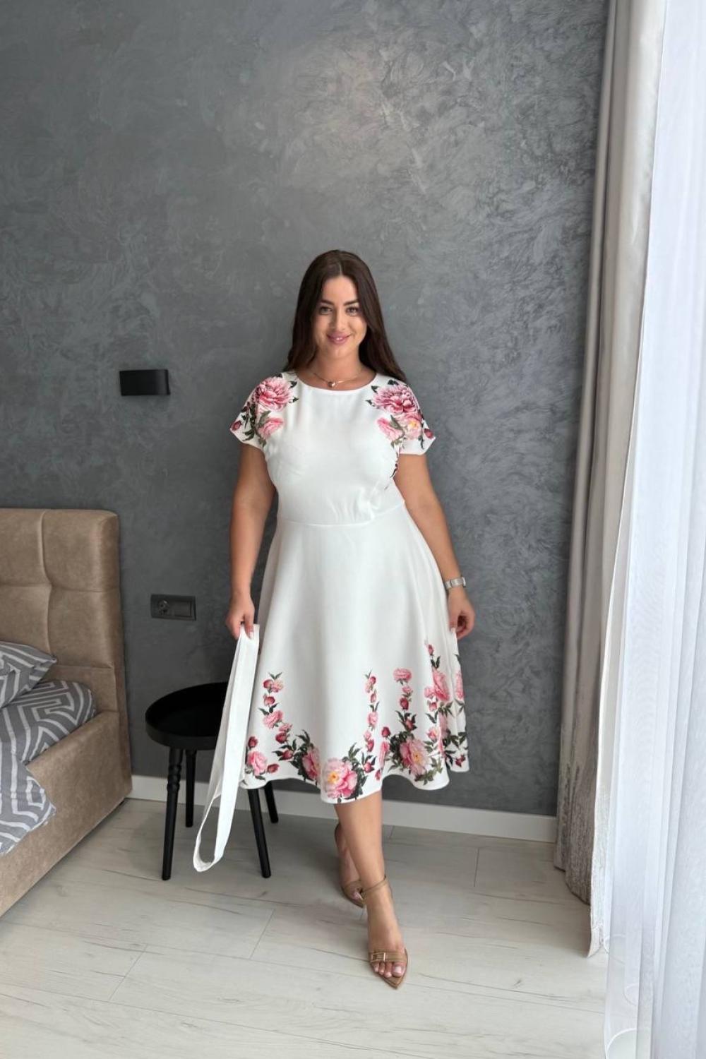 Powder embroidered dress
