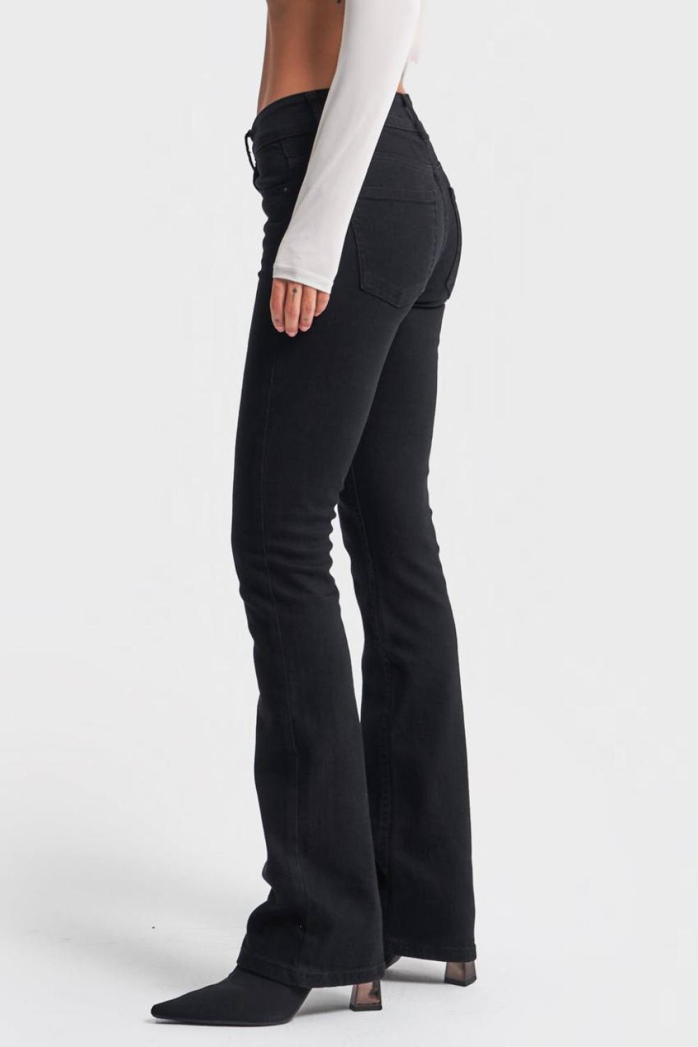 Black flared jeans