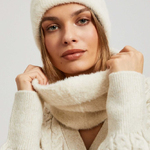 Scarf-snood women's angora milk