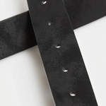 Black belt made of premium quality eco-leather