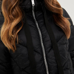 Women's black quilted jacket