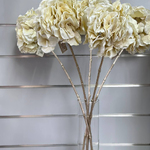 Premium artificial velvet hydrangea with glitter on the leg 62 cm