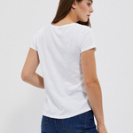 T-shirt white basic Moodo L-TS-4054