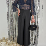 Black culottes made from premium polished fabric. Denmark