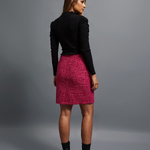 Fuchsia tweed skirt Z-SC-4220 MOODO