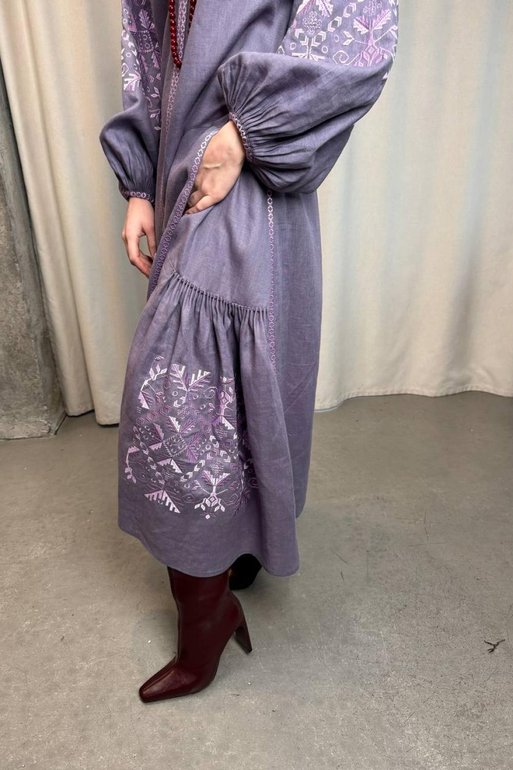 Embroidered lavender breather dress