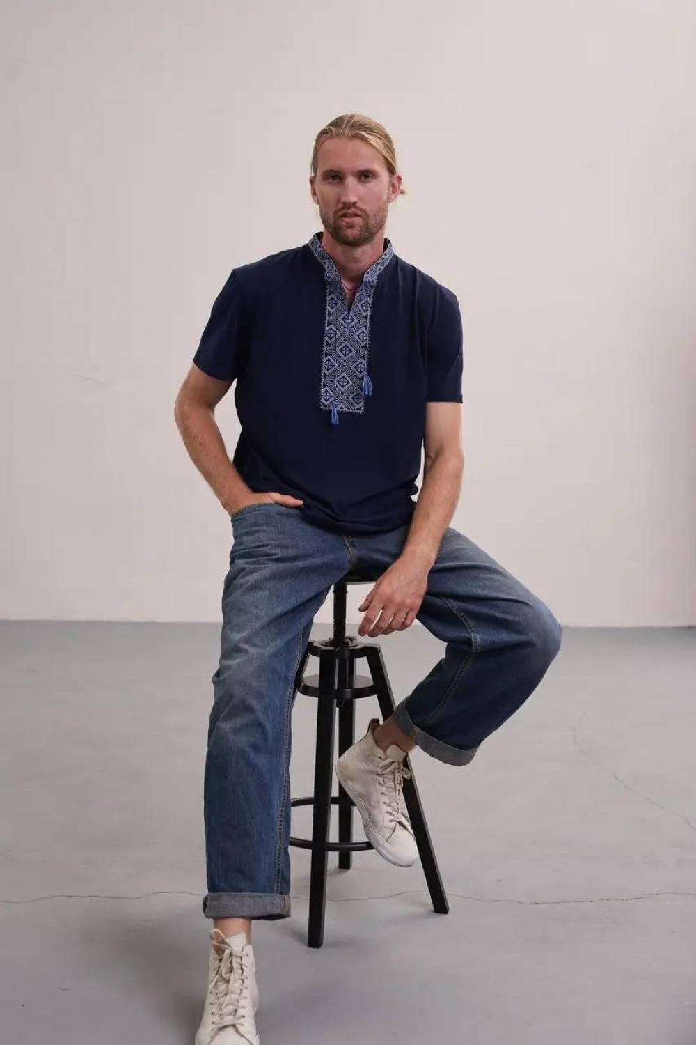 Embroidered men's T-shirt Cossack MEREZHKA