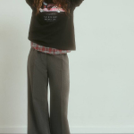 Classic straight trousers in graphite color