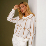 Women's milk jumper with pattern 2510 BELLISE