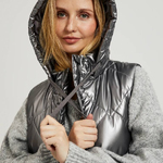 Warm gray vest extended