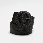 Black straw belt