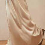 Vanilla satin maxi dress