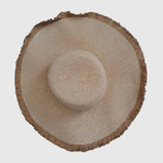 Beige wicker hat
