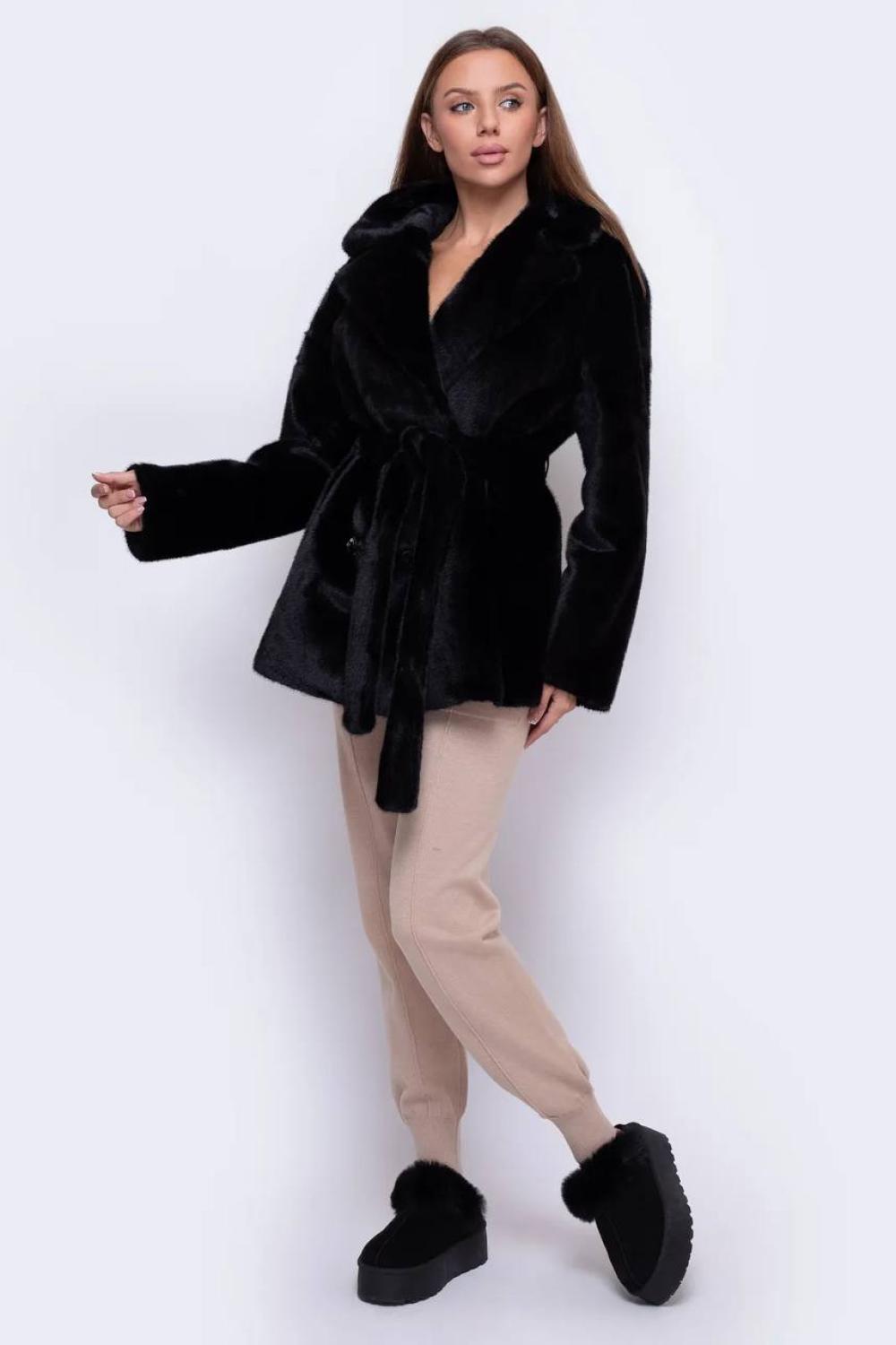 The eco-fur sheepskin coat