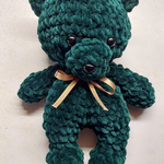 Іграшка подарунок Ведмедик смарагдовий / Hand made by Polovchenko N.