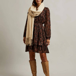 A beige  scarf
