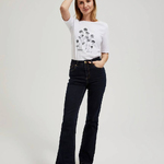 Cotton T-shirt white with print MOODO