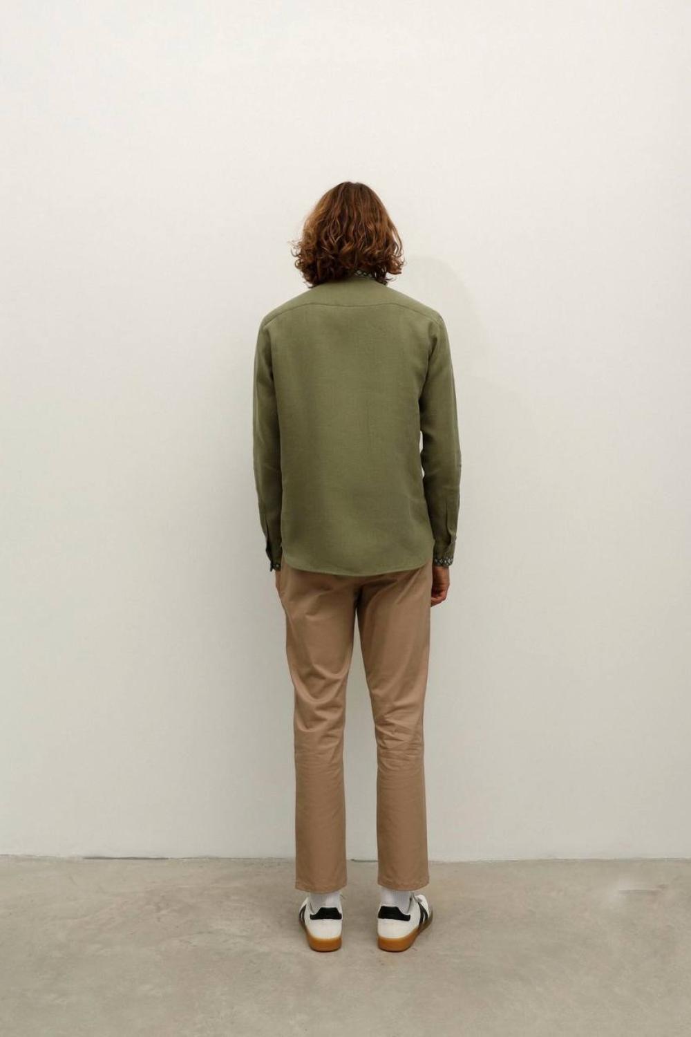 Vyshyvanka men's khaki Mountains Svarga